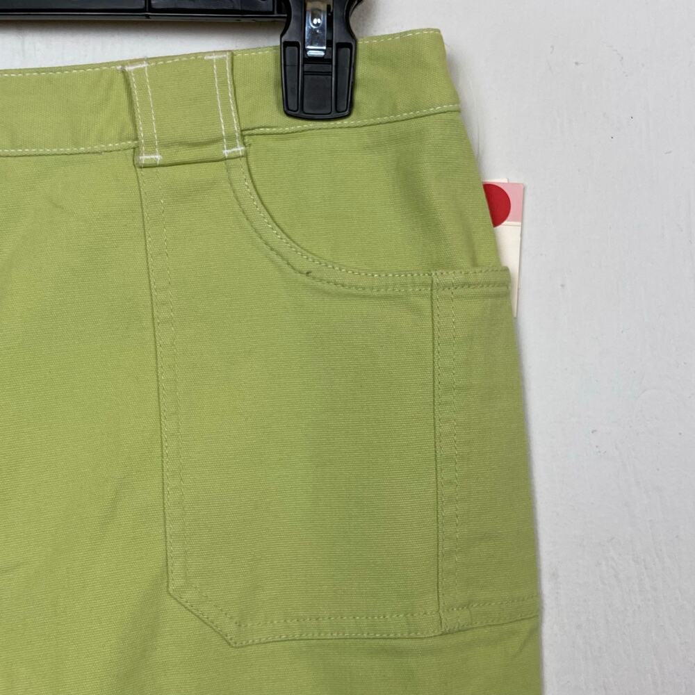 Susan Bristol Green Straight Leg Cotton Blend Pants Size 10 - Picture 4 of 12